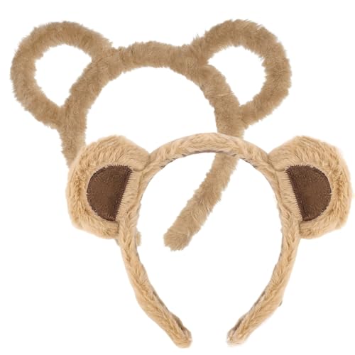 CJQRL 2 Stk Ostern Bärenohren Stirnband Halloween Niedliche Party Kopfbedeckung Gesichtswäsche Stirnband Tierkopfbedeckung Mode Haarband Bequeme Haarreifen Zubehör für Erwachsene Kinder Dekoration von CJQRL