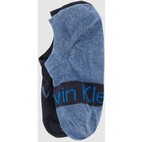 CK Calvin Klein Füßlinge mit Stretch-Anteil im 2er-Pack in Blau Melange, Größe 39/42 von CK Calvin Klein