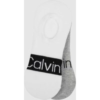 CK Calvin Klein Füßlinge mit Stretch-Anteil im 2er-Pack in Weiss, Größe 39/42 von CK Calvin Klein