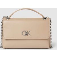 CK Calvin Klein Handtasche mit Drehverschluss in unifarbenem Design in Stein, Größe One Size von CK Calvin Klein