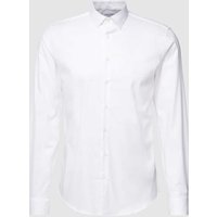 CK Calvin Klein Slim Fit Businesshemd aus Twill in Weiss, Größe 39 von CK Calvin Klein
