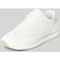 CK Calvin Klein Ledersneaker mit Label-Detail in Weiss, Größe 41 von CK Calvin Klein