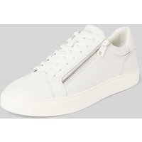 CK Calvin Klein Ledersneaker mit Reißverschluss Modell 'LACE UP' in Weiss, Größe 43 von CK Calvin Klein