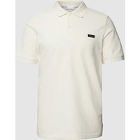 CK Calvin Klein Poloshirt in unifarbenem Design in Beige, Größe S von CK Calvin Klein