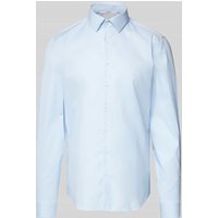 CK Calvin Klein Regular Fit Business-Hemd mit Label-Stitching Modell 'Bari' in Bleu, Größe 41 von CK Calvin Klein