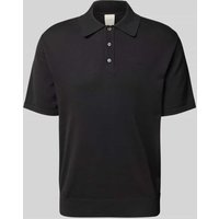 CK Calvin Klein Regular Fit Poloshirt mit Logo-Stitching Modell 'SUPIMA' in Black, Größe M von CK Calvin Klein