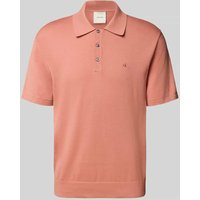 CK Calvin Klein Regular Fit Poloshirt mit Logo-Stitching Modell 'SUPIMA' in Lachs, Größe XL von CK Calvin Klein