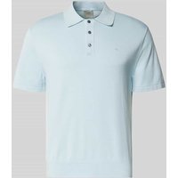 CK Calvin Klein Regular Fit Poloshirt mit Logo-Stitching Modell 'SUPIMA' in Sky, Größe M von CK Calvin Klein