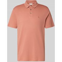 CK Calvin Klein Relaxed Fit Poloshirt mit Logo-Stitching Modell 'SUPIMA' in Lachs, Größe L von CK Calvin Klein