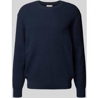 CK Calvin Klein Relaxed Fit Pullover in Strick-Optik Modell 'Texture' in Marine, Größe XXL von CK Calvin Klein