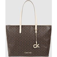 CK Calvin Klein Shopper mit Logo-Muster in Mittelbraun, Größe One Size von CK Calvin Klein