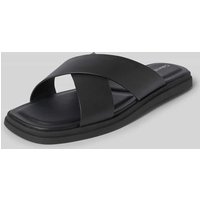 CK Calvin Klein Slides aus echtem Leder Modell 'CRISS CROSS' in Black, Größe 41 CK Calvin Klein Slides aus echtem Leder Modell 'CRISS CROSS' in Black, Größe 41 von CK Calvin Klein