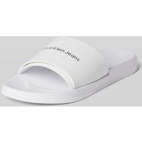 CK Calvin Klein Slides mit Logo-Print in Weiss, Größe 41 von CK Calvin Klein