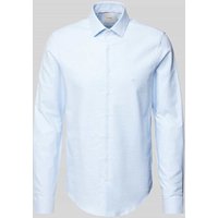 CK Calvin Klein Slim Fit Business-Hemd mit Kentkragen Modell 'Bari' in Bleu, Größe 38 von CK Calvin Klein