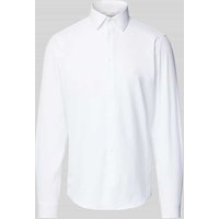 CK Calvin Klein Slim Fit Business-Hemd mit Label-Stitching Modell 'BARI' in Weiss, Größe 40 von CK Calvin Klein