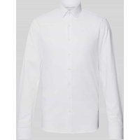 CK Calvin Klein Slim Fit Business-Hemd mit Strukturmuster Modell 'Bari' in Weiss, Größe 39 von CK Calvin Klein