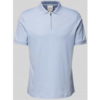 CK Calvin Klein Slim Fit Poloshirt mit Logo-Stitching Modell 'LIQUID TOUCH' in Hellblau, Größe XXL von CK Calvin Klein