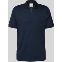 CK Calvin Klein Slim Fit Poloshirt mit Logo-Stitching Modell 'LIQUID TOUCH' in Marine, Größe M von CK Calvin Klein