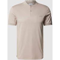 CK Calvin Klein Slim Fit Poloshirt mit Stehkragen in Beige, Größe L von CK Calvin Klein