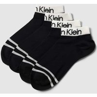 CK Calvin Klein Sneakersocken mit Viskose-Anteil im 4er-Pack in Black, Größe One Size von CK Calvin Klein