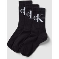 CK Calvin Klein Socken mit Label-Detail im 3er-Pack in Black, Größe One Size von CK Calvin Klein