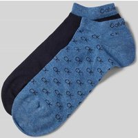 CK Calvin Klein Socken mit Label-Print im 2er-Pack in Blau Melange, Größe 39-42 von CK Calvin Klein