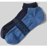 CK Calvin Klein Socken mit Label-Print im 2er-Pack in Blau Melange, Größe 43-46 von CK Calvin Klein