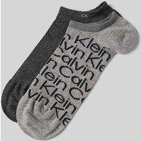 CK Calvin Klein Socken mit Label-Print im 2er-Pack in Mittelgrau, Größe 39-42 von CK Calvin Klein