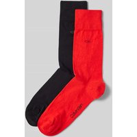 CK Calvin Klein Socken mit Label-Print im 2er-Pack in Rot, Größe 39-42 von CK Calvin Klein