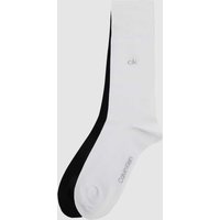 CK Calvin Klein Socken mit Logo-Stickerei im 2er-Pack in Weiss, Größe 39/42 von CK Calvin Klein