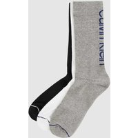 CK Calvin Klein Sportsocken mit Stretch-Anteil im 3er-Pack in Mittelgrau Melange, Größe 40/46 von CK Calvin Klein