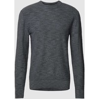 CK Calvin Klein Strickpullover mit Label-Badge in Anthrazit, Größe L von CK Calvin Klein