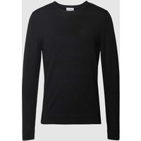 CK Calvin Klein Strickpullover mit Logo-Stitching Modell 'SUPERIOR' in Black, Größe S von CK Calvin Klein