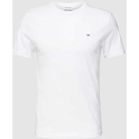 CK Calvin Klein T-Shirt mit Label-Detail in Weiss, Größe M von CK Calvin Klein