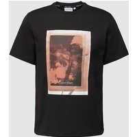 CK Calvin Klein T-Shirt mit Label-Print Modell 'PHOTO' in Black, Größe L von CK Calvin Klein