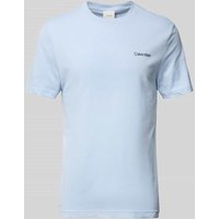 CK Calvin Klein T-Shirt mit Label-Print in Hellblau, Größe L von CK Calvin Klein