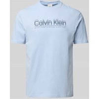 CK Calvin Klein T-Shirt mit Label-Print in Hellblau, Größe XL von CK Calvin Klein