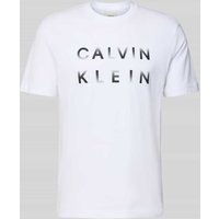 CK Calvin Klein T-Shirt mit Label-Print in Weiss, Größe XL von CK Calvin Klein