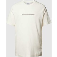 CK Calvin Klein T-Shirt mit Label-Stitching in Offwhite, Größe L von CK Calvin Klein