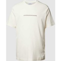 CK Calvin Klein T-Shirt mit Label-Stitching in Offwhite, Größe S von CK Calvin Klein