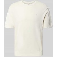 CK Calvin Klein T-Shirt mit Logo-Stitching Modell 'SUPIMA' in Offwhite, Größe XXL von CK Calvin Klein
