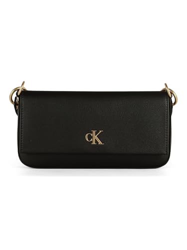 Calvin Klein Damen Schultertasche Minimal Monogram Pouch mit Logo, Schwarz (Black), Einheitsgröße von Calvin Klein