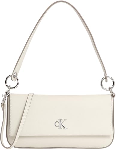 Calvin Klein Damen Schultertasche Minimal Monogram Pouch mit Logo, Mehrfarbig (Silver Birch), Einheitsgröße von Calvin Klein