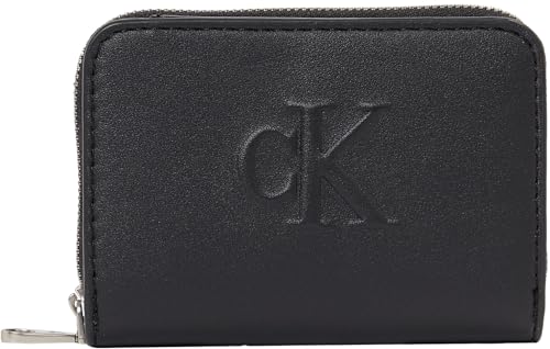 Calvin Klein Damen Geldbörse Sculpted Flap Zip Around Klein, Schwarz (Black), Einheitsgröße von Calvin Klein