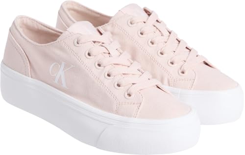 Calvin Klein Damen Vulc Flatform CV MG YW0YW01763 Low Top, Pink (Silver Peony/Bright White), 40 EU von Calvin Klein