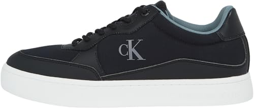 Calvin Klein Herren Cupsole Sneaker Classic Tech Ripstop Low Top, Mehrfarbig (Black/Bright White/Trooper), 44 von Calvin Klein