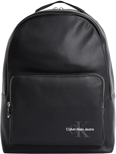 Calvin Klein Herren Rucksack Mono Logo Backpack aus Kunstleder, Schwarz (Black), Einheitsgröße von Calvin Klein