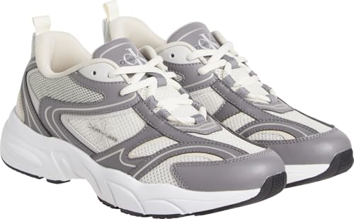 Calvin Klein Damen Runner Sneaker Retro Tennis Mesh Sportlich, Mehrfarbig (Stormfront/Creamy White/Tapioca), 41 von Calvin Klein