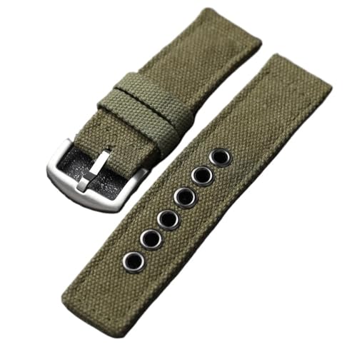 CKAKZTPTEV Das handgefertigte Canvas-Armband ist strapazierfähig und weich und sowohl for Männer als auch for Frauen geeignet(Green,22mm) von CKAKZTPTEV