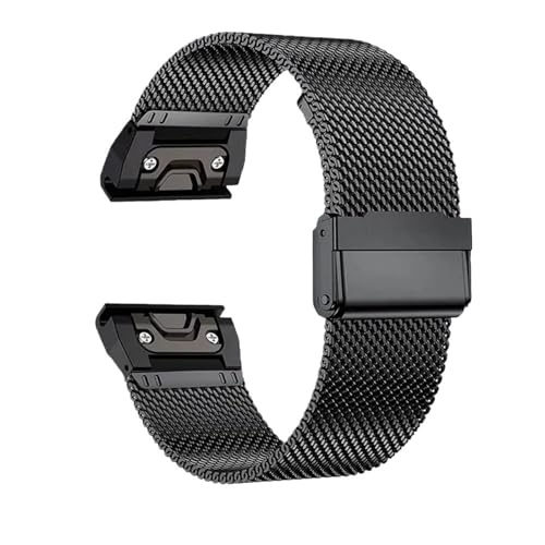 CKAKZTPTEV Edelstahl-Mesh-Armband Unisex-Mesh-Armband mit Schnellverschluss(Black,26mm) von CKAKZTPTEV